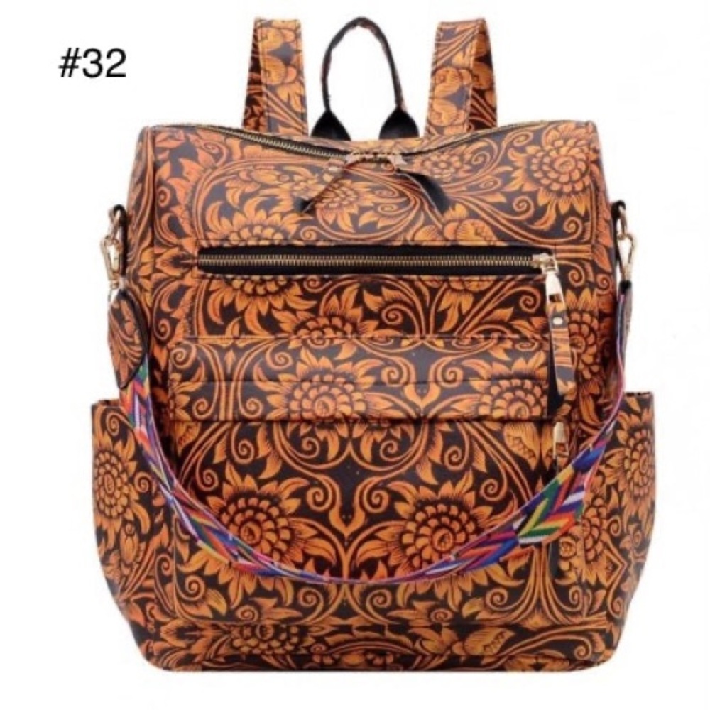 Western Sunflower Backpack Purse Brand New